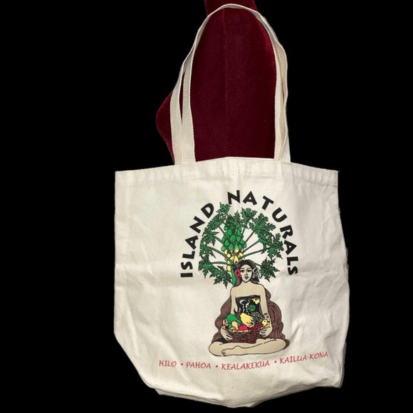 Large Canvas Tote from ☀️HAWAII 🌺  US MADE Island Naturals Pahoa Hilo - Picture 2 of 5